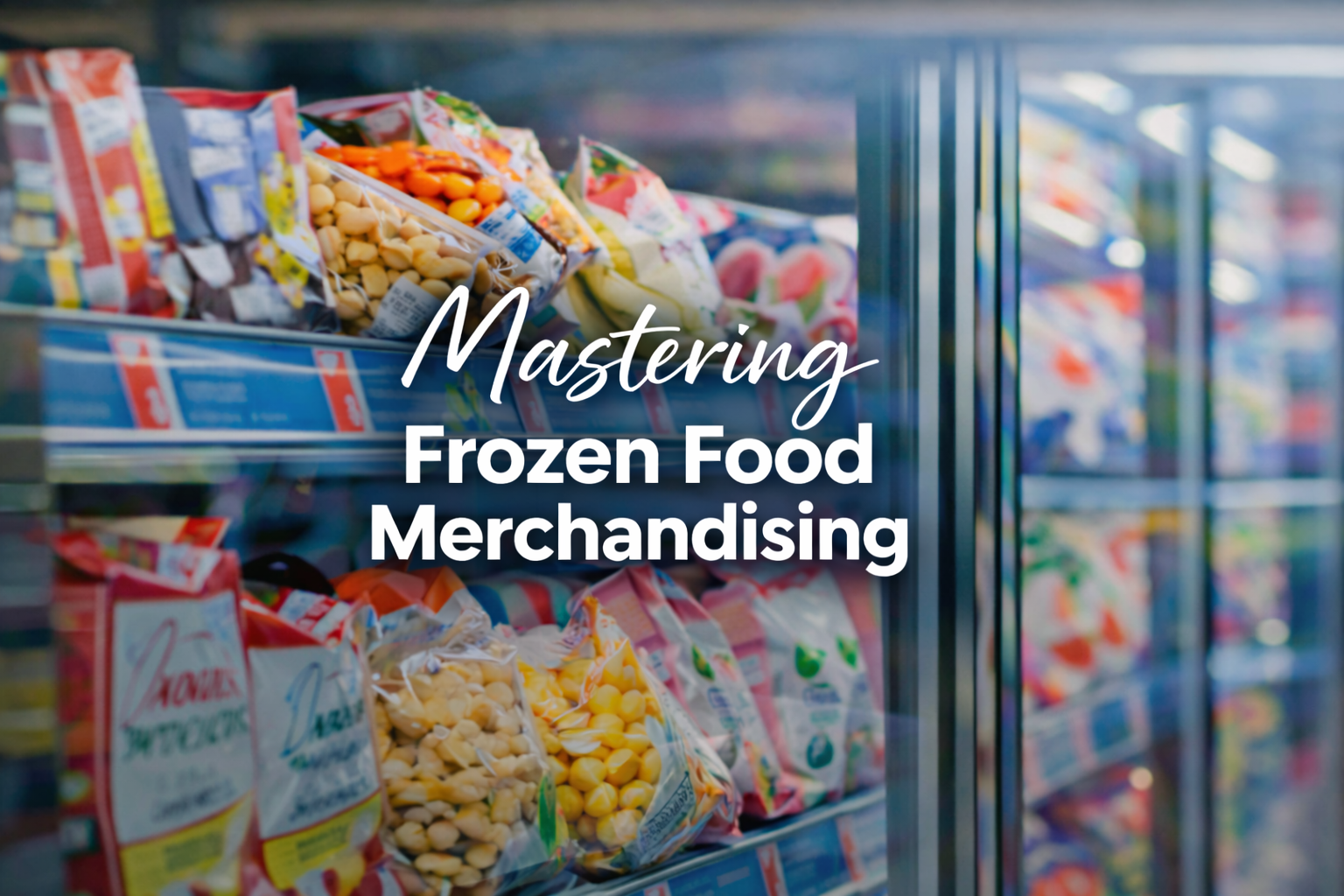 Frozen food merchandising in modern trade freezer aisle